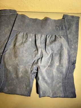 GYMshark Steel Seamless Leggings Blue Leggings Large